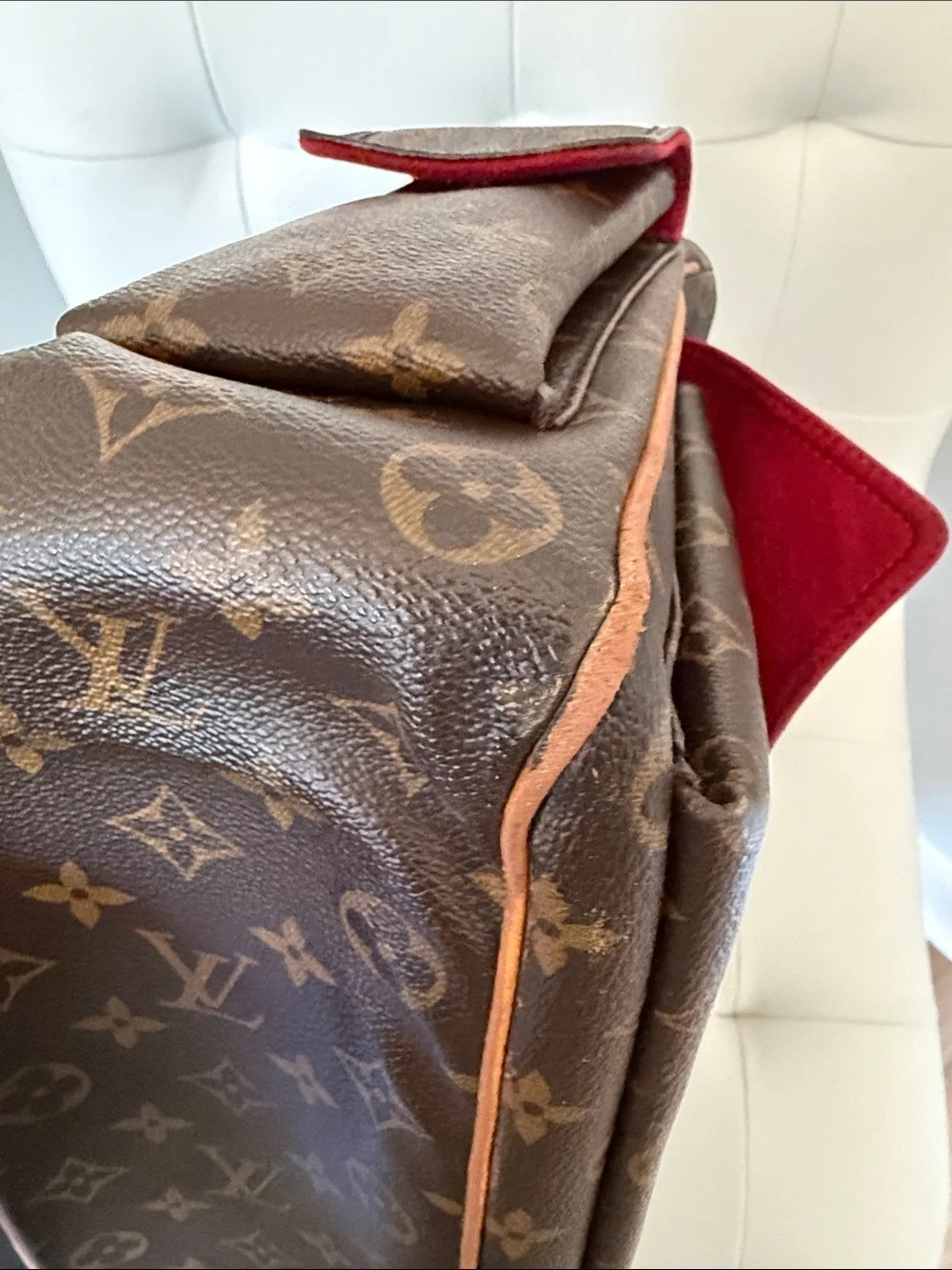 SOLD Louis Vuitton Monogram Canvas Top-Handle Briefcase in Brown and Tan